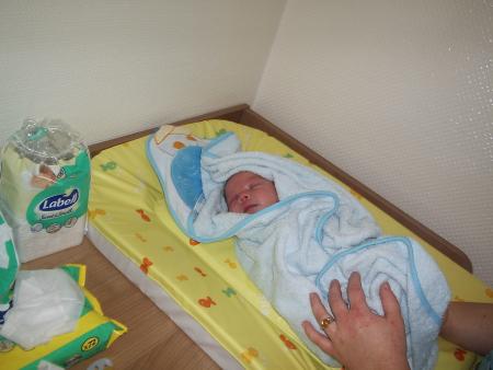 et je m'endors juste apr�s le bain